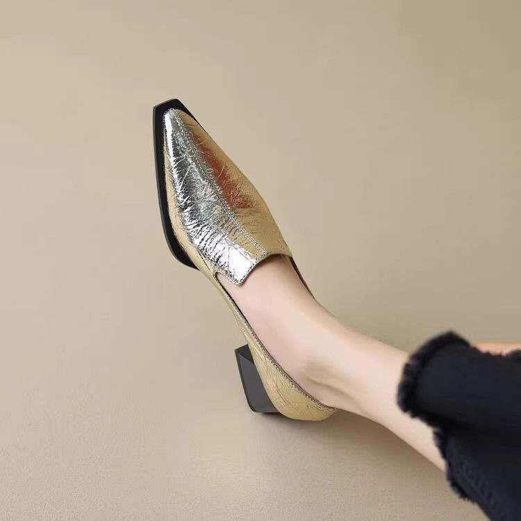 Crack Pointed Deep Mouth High Heels Women - Image 2