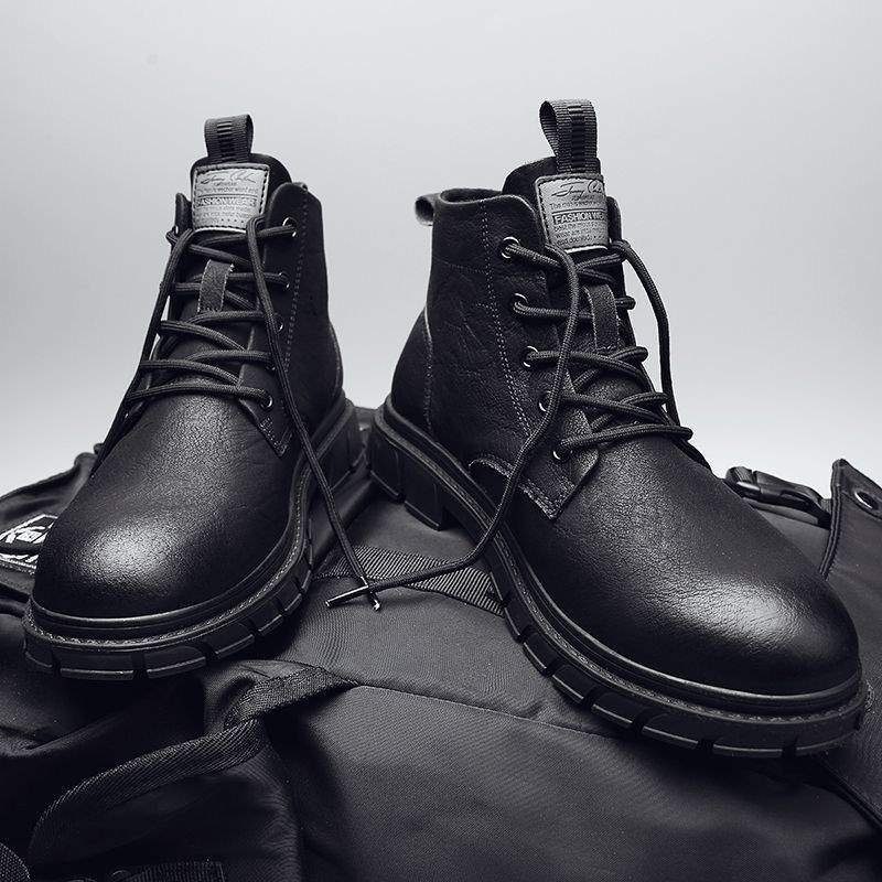 Men's Shoes British Style Tooling Leather Boots - Image 2